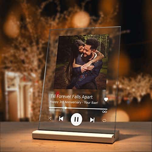 PixArts Personalized Album Cover Acrylic Song Plaque,Best Friend Birthday Gifts, Gifts for Valentine's, Christmas, First Gift Ideas for Boyfriend