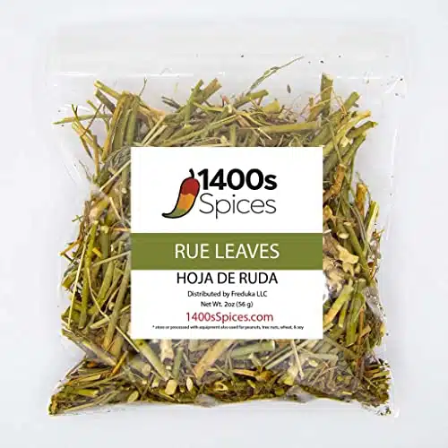 oz Rue Leaves and Stalks Herd Dried, Ruda Seca en Hojas y Ramas by s Spices